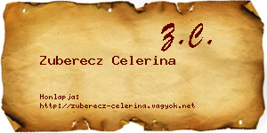 Zuberecz Celerina névjegykártya